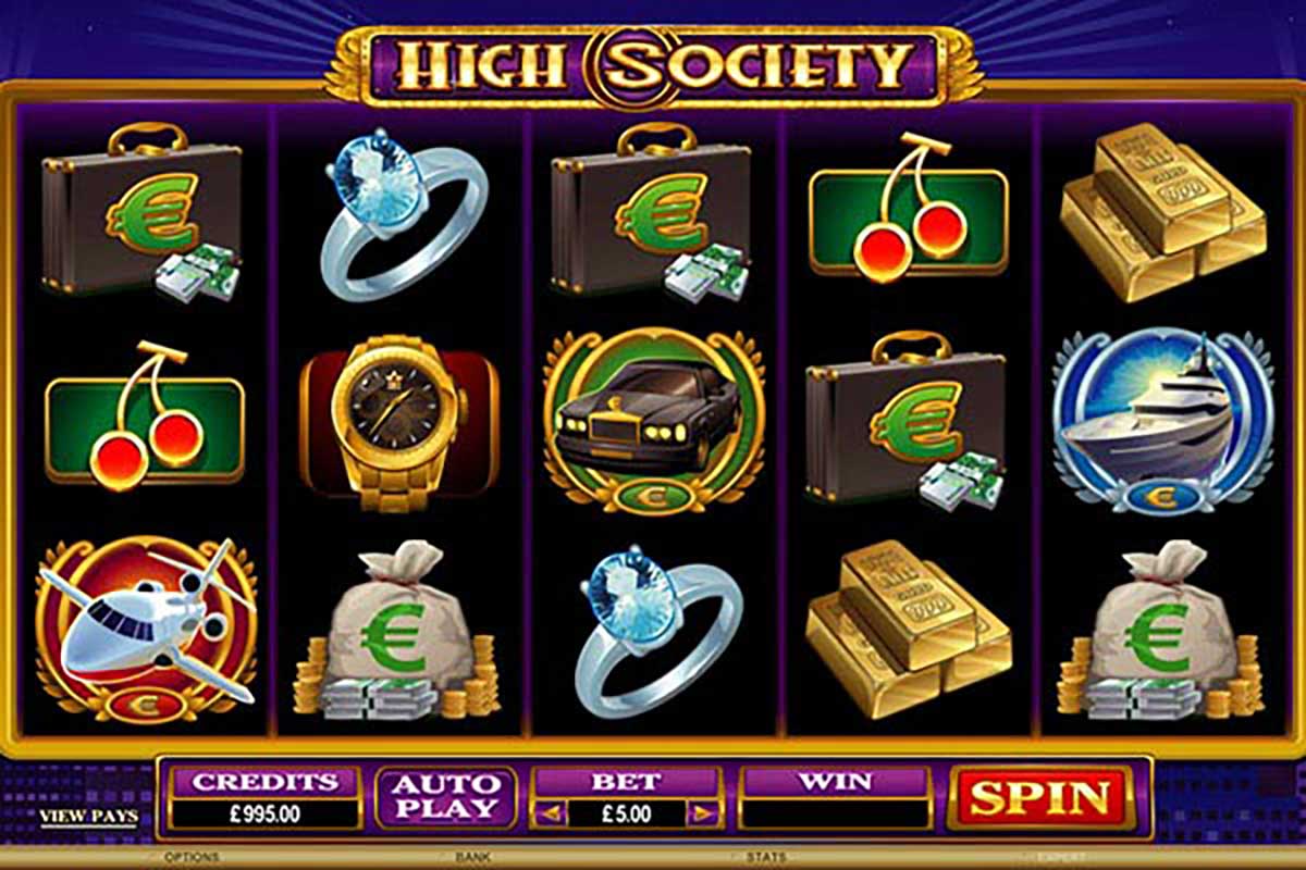 high society microgaming Automatspiel